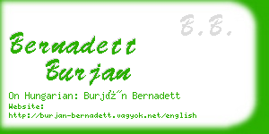bernadett burjan business card